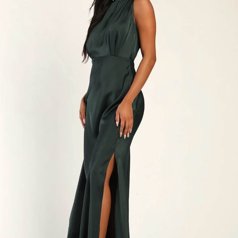 Lulu's Dark Green Maxi Dress